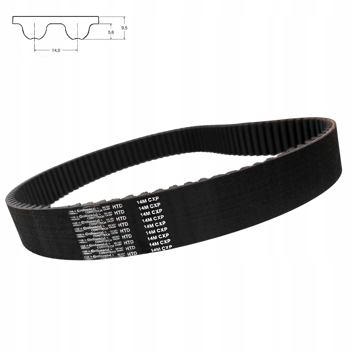 Ozubený remeň HTD 14M 1778 CXP šírka 85 mm CONTINENTAL 127 zubov POSILNENÝ
